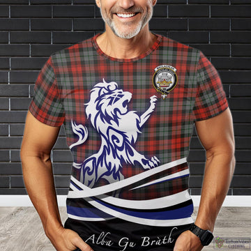 MacLachlan Weathered Tartan T-Shirt with Alba Gu Brath Regal Lion Emblem