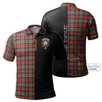 MacLachlan Weathered Tartan Polo Shirt with Family Crest and Half Of Me Style