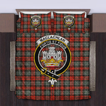 MacLachlan Weathered Tartan Quilt Bed Set with Family Crest