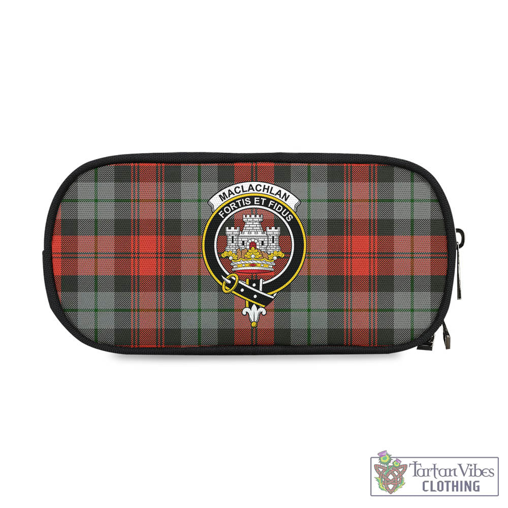 Tartan Vibes Clothing MacLachlan Weathered Tartan Pen and Pencil Case with Family Crest