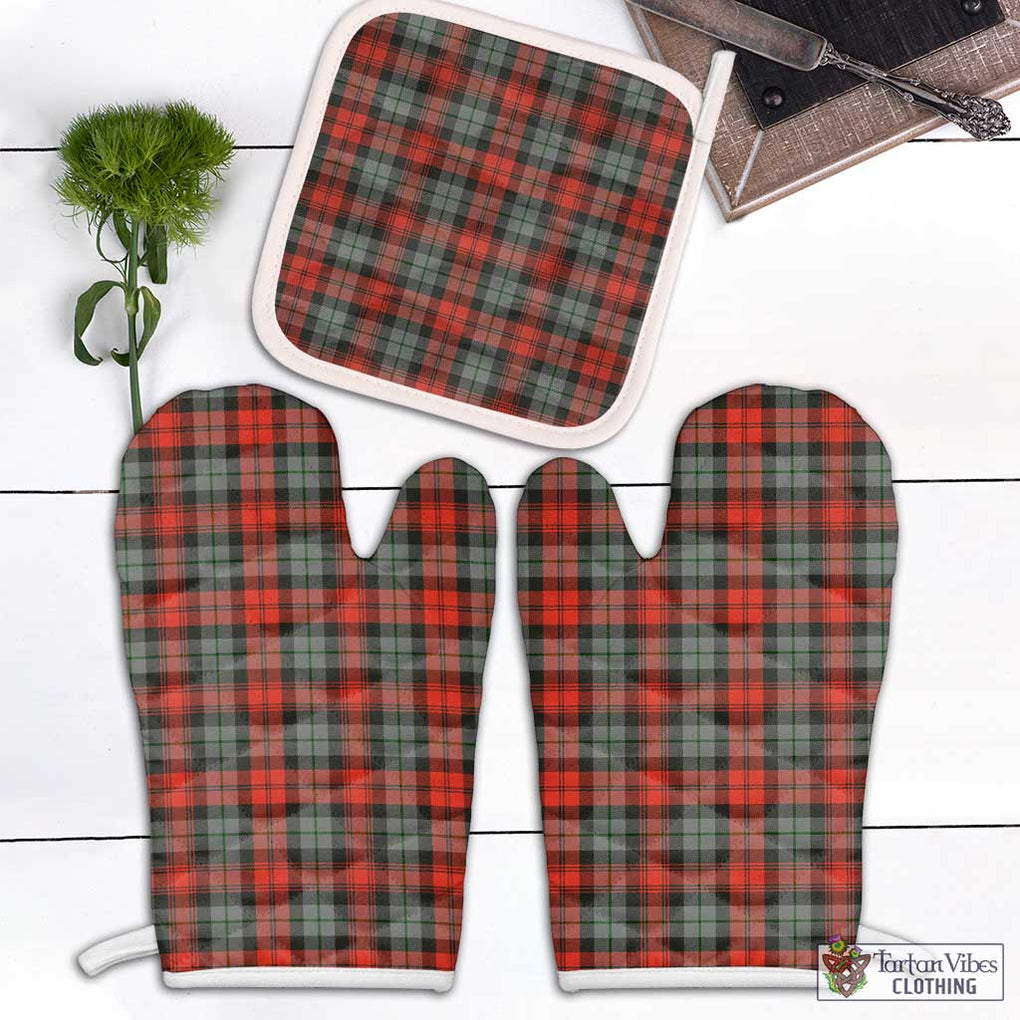 MacLachlan Weathered Tartan Combo Oven Mitt & Pot-Holder Combo 1 Oven Mitt & 1 Pot-Holder White - Tartan Vibes Clothing