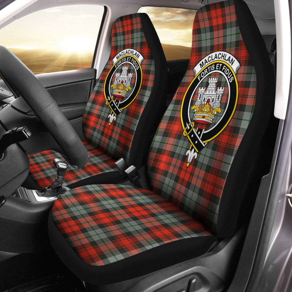 MacLachlan Weathered Tartan Car Seat Cover with Family Crest One Size - Tartanvibesclothing