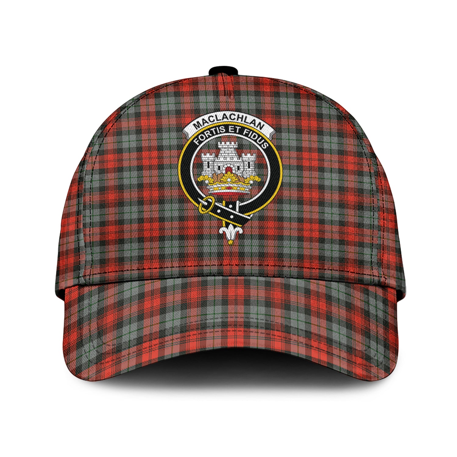 MacLachlan Weathered Tartan Classic Cap with Family Crest Classic Cap Universal Fit - Tartan Vibes Clothing