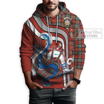 MacLachlan Weathered Tartan Hoodie with Epic Bagpipe Style