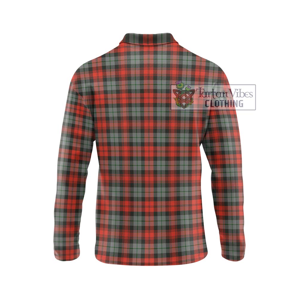 MacLachlan Weathered Tartan Long Sleeve Polo Shirt with Family Crest DNA In Me Style - Tartanvibesclothing Shop