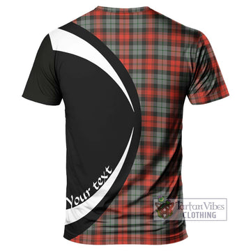 MacLachlan Weathered Tartan T-Shirt with Family Crest Circle Style