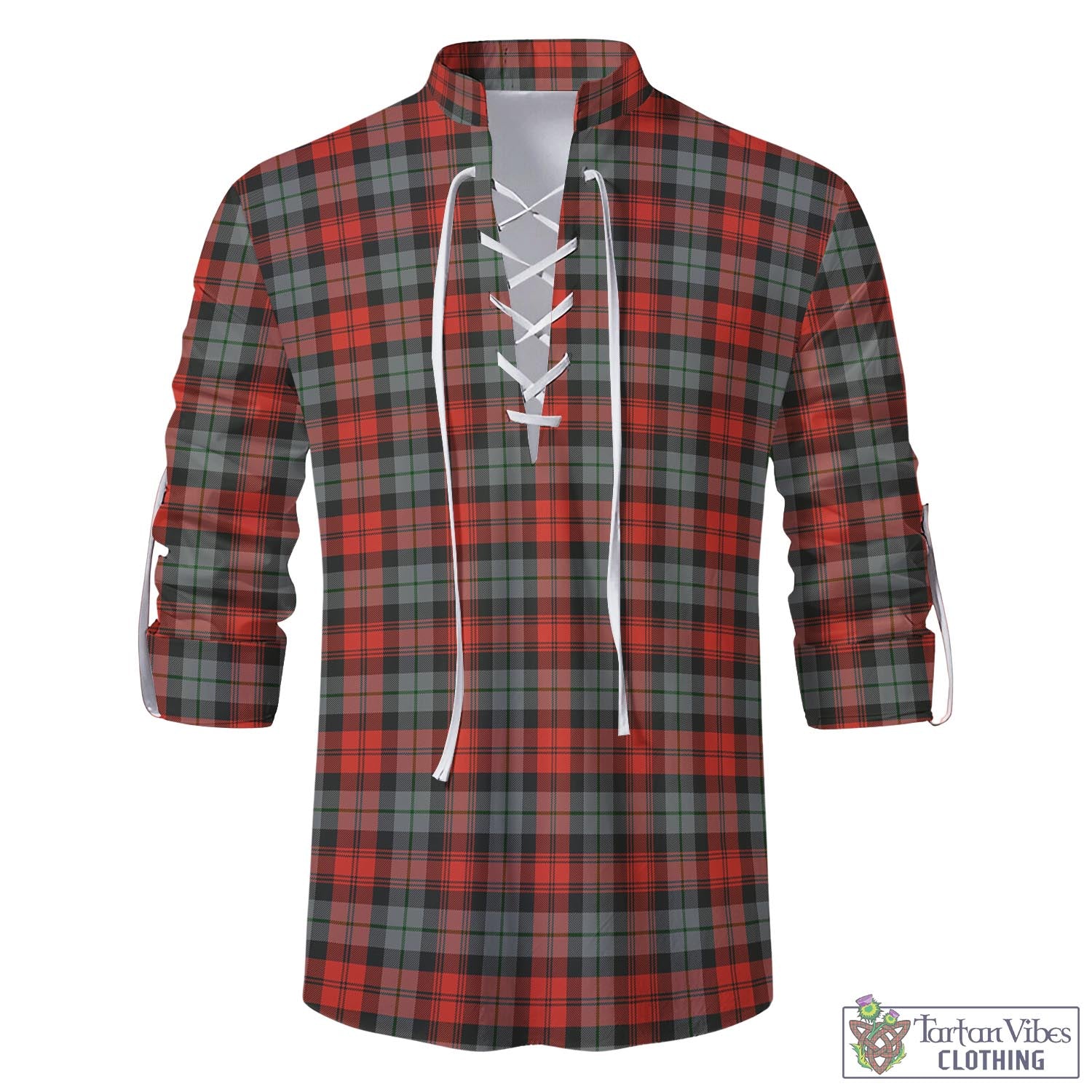 Tartan Vibes Clothing MacLachlan Weathered Tartan Men's Scottish Traditional Jacobite Ghillie Kilt Shirt