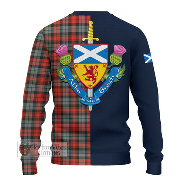 MacLachlan Weathered Tartan Ugly Sweater with Scottish Lion Royal Arm Half Style