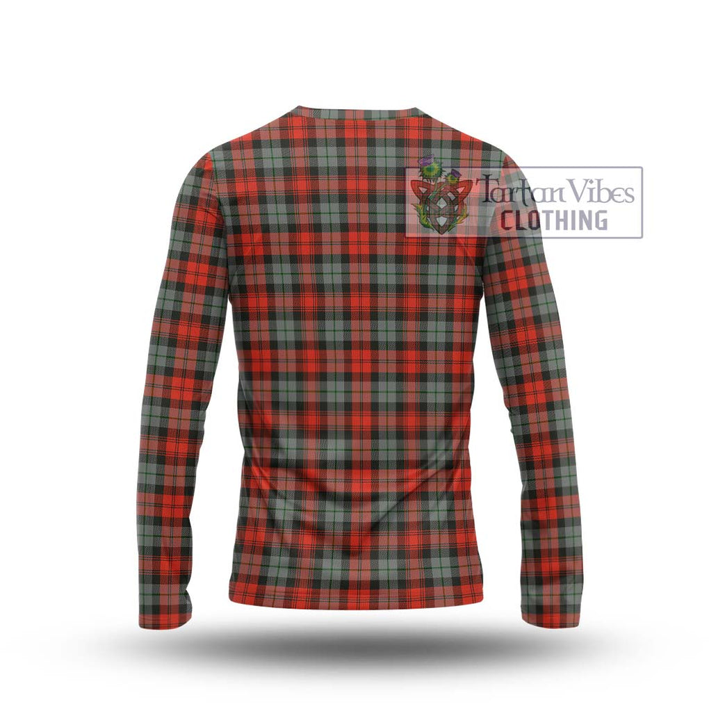 MacLachlan Weathered Tartan Long Sleeve T-Shirt with Family Crest DNA In Me Style - Tartanvibesclothing Shop