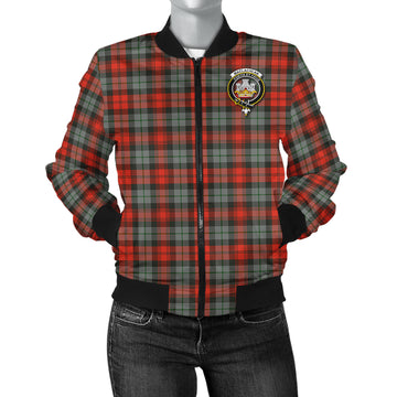 MacLachlan Weathered Tartan Bomber Jacket with Family Crest