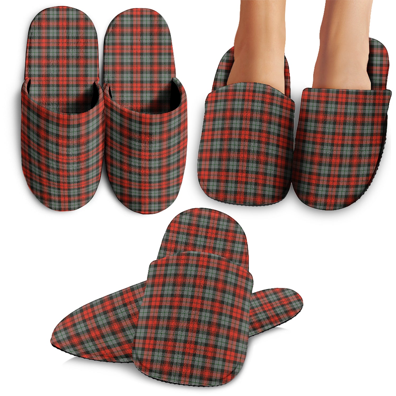 MacLachlan Weathered Tartan Home Slippers - Tartanvibesclothing