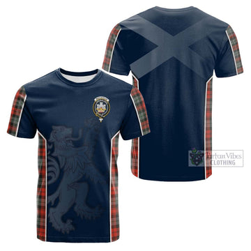 MacLachlan Weathered Tartan Cotton T-shirt with Family Crest and Lion Rampant Vibes Sport Style