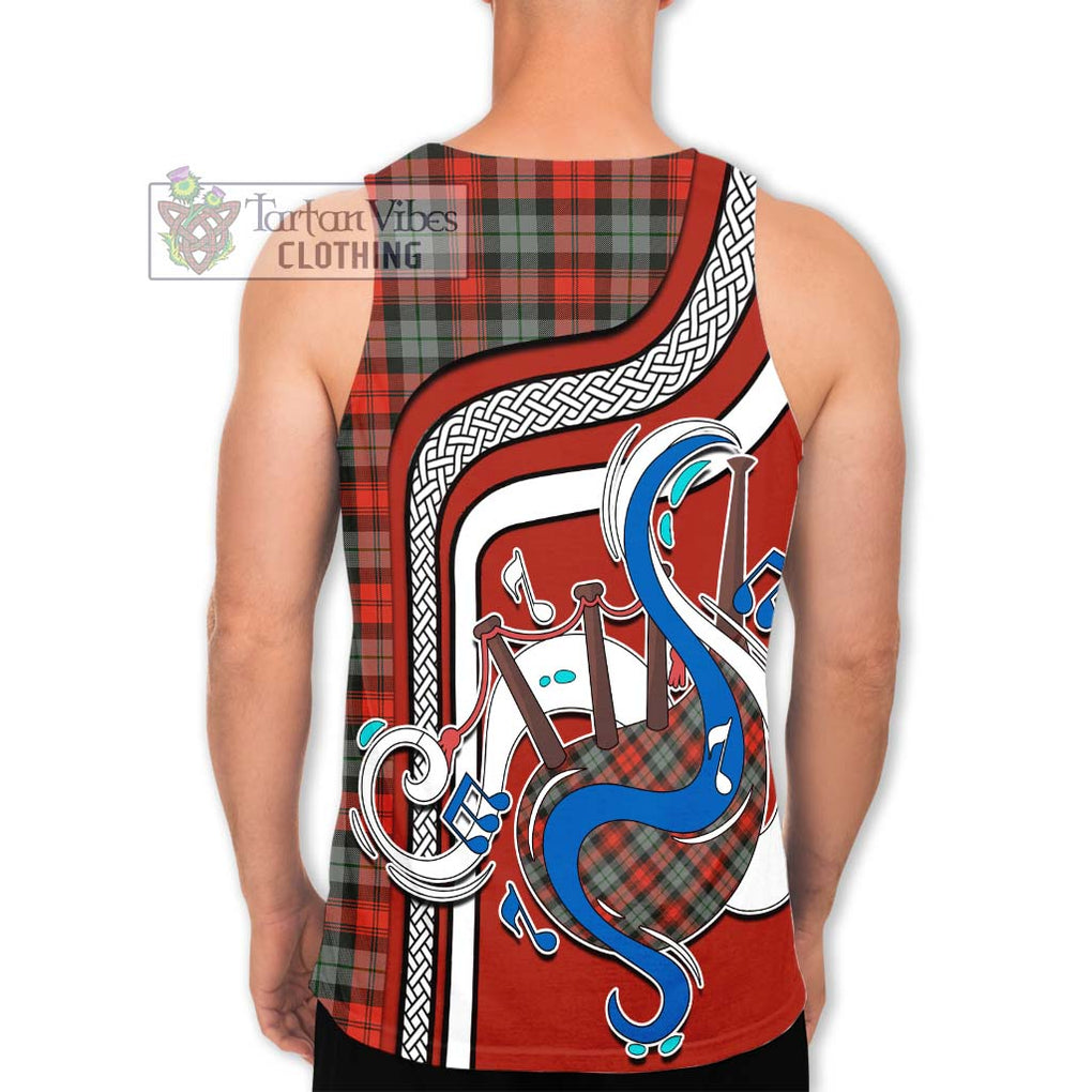 MacLachlan Weathered Tartan Men's Tank Top with Epic Bagpipe Style - Tartanvibesclothing Shop