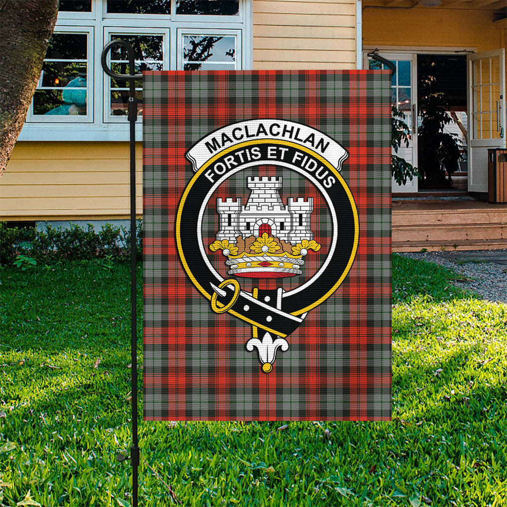 MacLachlan Weathered Tartan Flag with Family Crest - Tartan Vibes Clothing