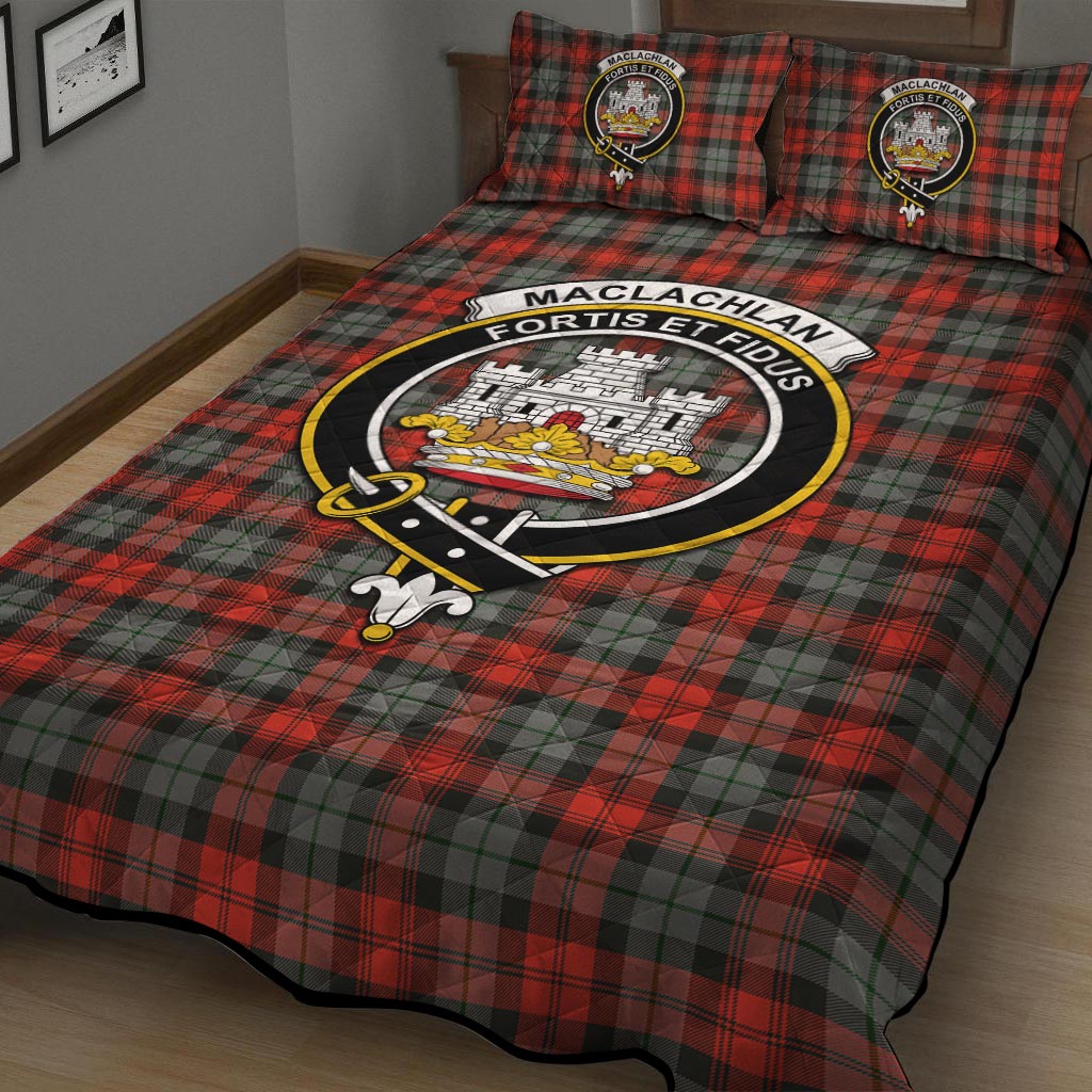 MacLachlan Weathered Tartan Quilt Bed Set with Family Crest - Tartan Vibes Clothing