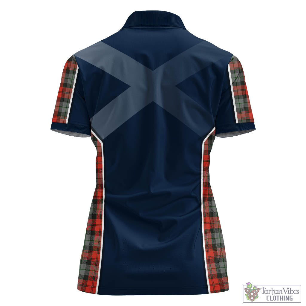 MacLachlan Weathered Tartan Women's Polo Shirt with Family Crest and Lion Rampant Vibes Sport Style - Tartan Vibes Clothing