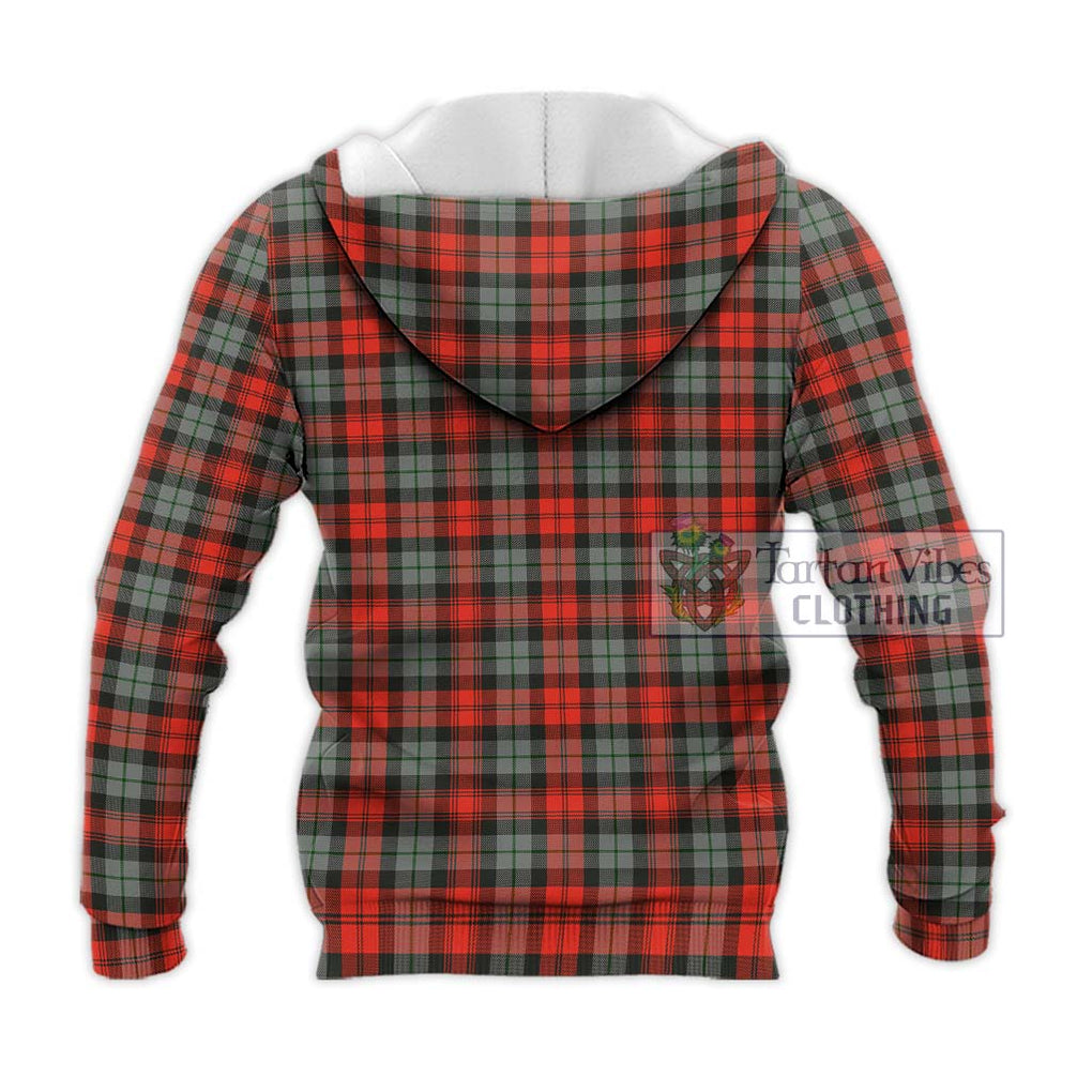 MacLachlan Weathered Tartan Knitted Hoodie with Family Crest DNA In Me Style - Tartanvibesclothing Shop