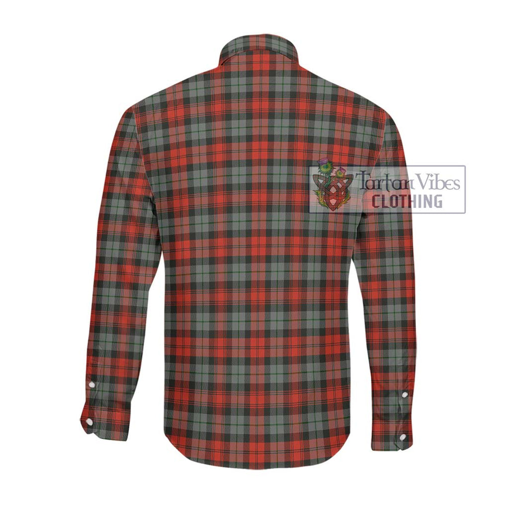 MacLachlan Weathered Tartan Long Sleeve Button Shirt with Family Crest DNA In Me Style - Tartanvibesclothing Shop