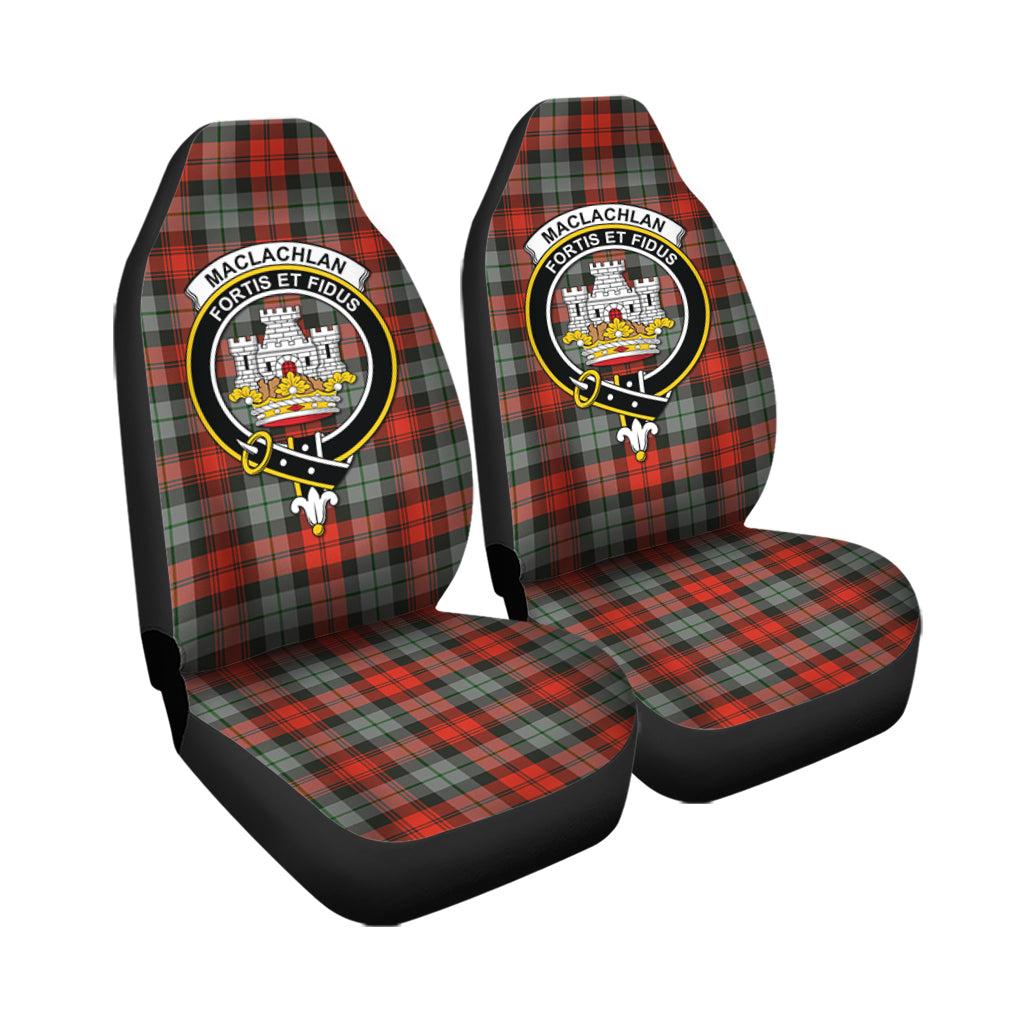 MacLachlan Weathered Tartan Car Seat Cover with Family Crest - Tartanvibesclothing