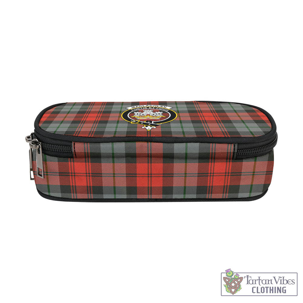 Tartan Vibes Clothing MacLachlan Weathered Tartan Pen and Pencil Case with Family Crest