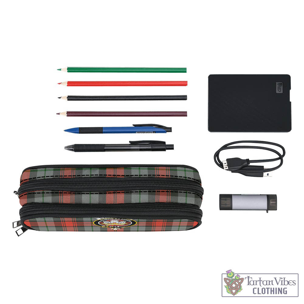 Tartan Vibes Clothing MacLachlan Weathered Tartan Pen and Pencil Case with Family Crest