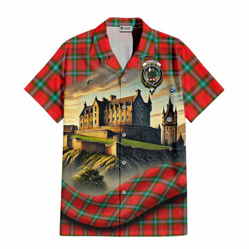 MacLaine (McLaine) Tartan Family Crest Hawaiian Shirt with Scottish Ancient Castle Style Kid - Tartan Vibes Clothing