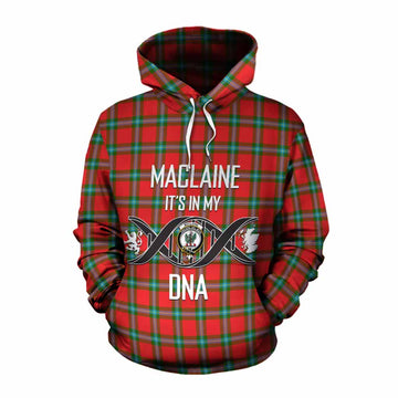 MacLaine (McLaine) Tartan Cotton Hoodie with Family Crest DNA In Me Style