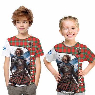 MacLaine (McLaine) Crest Tartan Kid T-Shirt Inspired by the Freedom of Scottish Warrior