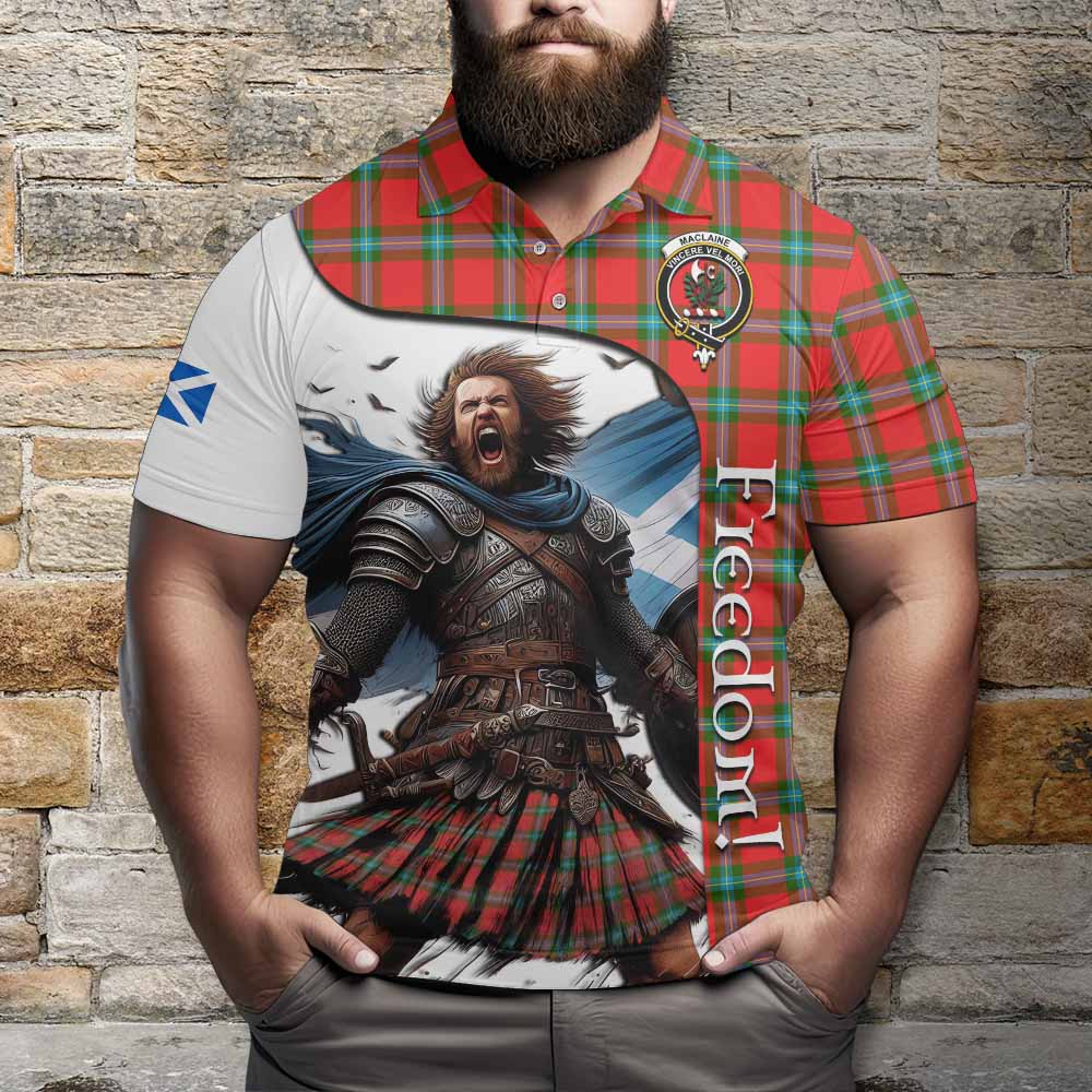 Tartan Vibes Clothing MacLaine (McLaine) Crest Tartan Polo Shirt Inspired by the Freedom of Scottish Warrior