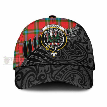 MacLaine (McLaine) Crest Tartan Classic Cap with New Zealand Silver Fern Half Style