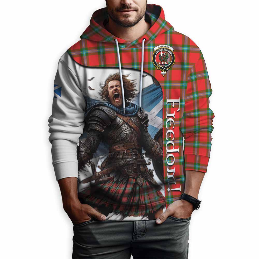 Tartan Vibes Clothing MacLaine (McLaine) Crest Tartan Hoodie Inspired by the Freedom of Scottish Warrior