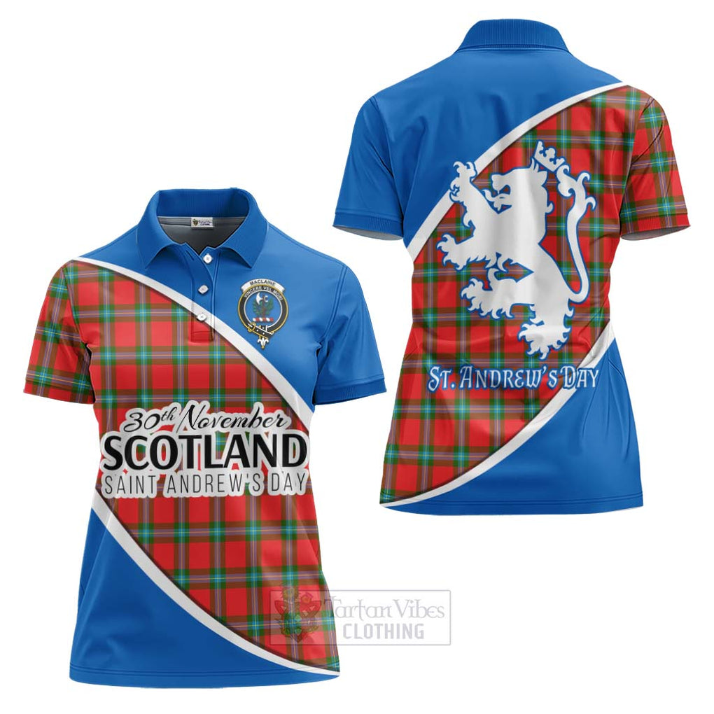 Tartan Vibes Clothing MacLaine (McLaine) Family Crest Tartan Women's Polo Shirt Celebrate Saint Andrew's Day in Style