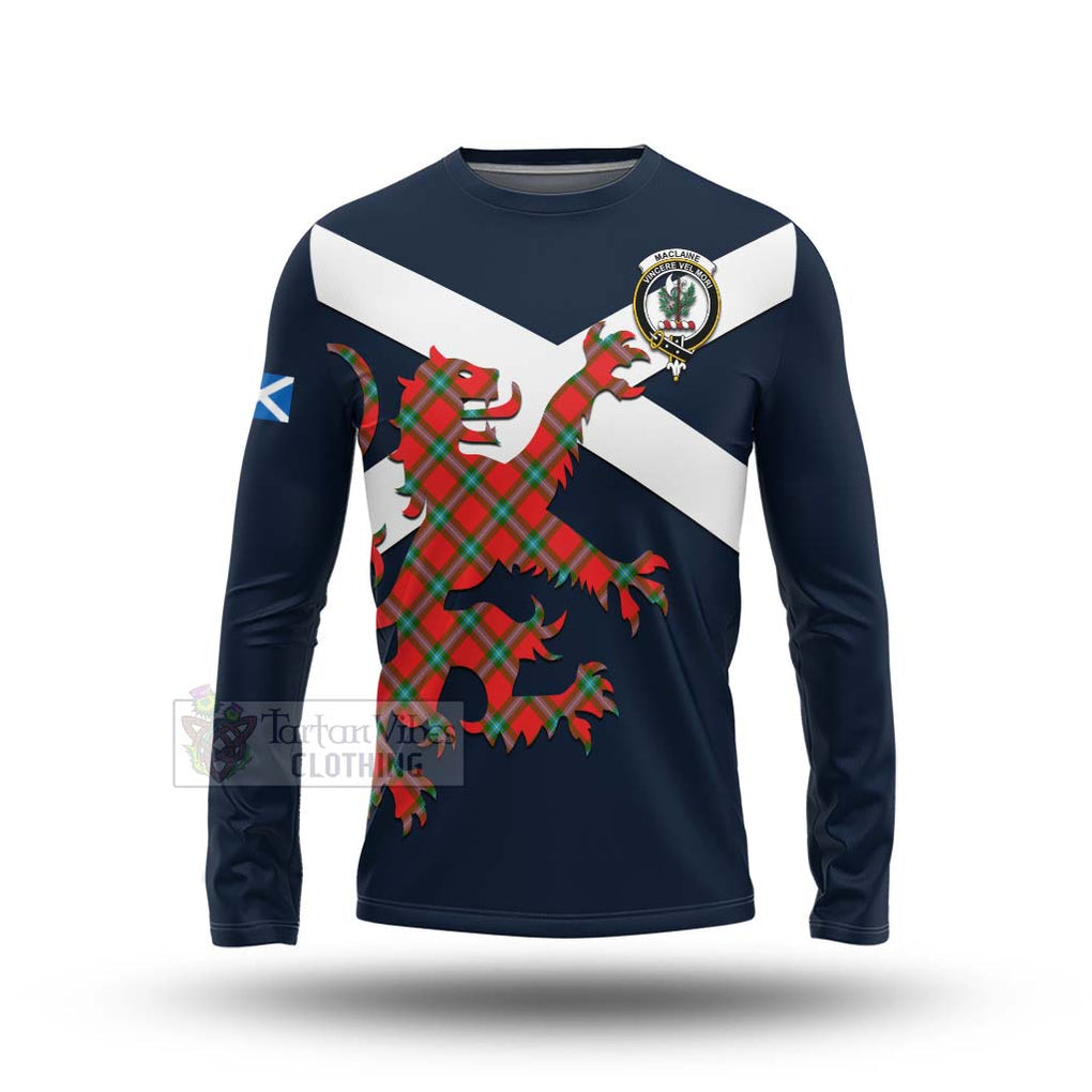 Tartan Vibes Clothing MacLaine (McLaine) Tartan Lion Rampant Long Sleeve T-Shirt – Proudly Display Your Heritage with Alba Gu Brath and Clan Name