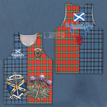 MacLaine (McLaine) Tartan Men's Tank Top Happy St. Andrew's Day Half Tartan Style