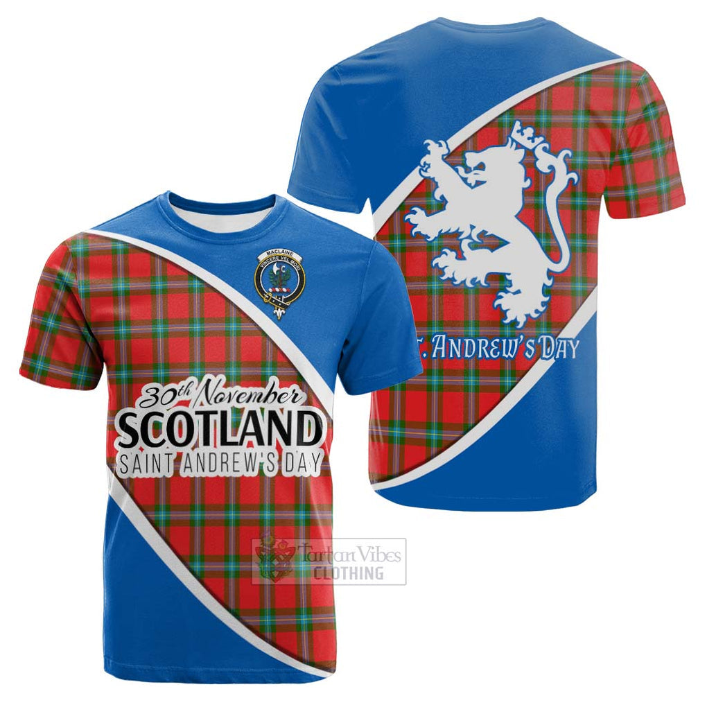 Tartan Vibes Clothing MacLaine (McLaine) Family Crest Tartan Cotton T-shirt Celebrate Saint Andrew's Day in Style