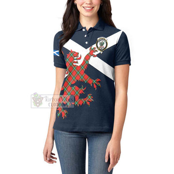 MacLaine (McLaine) Tartan Lion Rampant Women's Polo Shirt Proudly Display Your Heritage with Alba Gu Brath and Clan Name