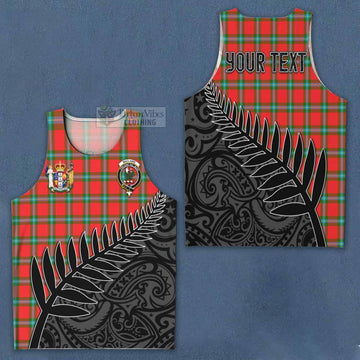 MacLaine (McLaine) Crest Tartan Men's Tank Top with New Zealand Silver Fern Half Style