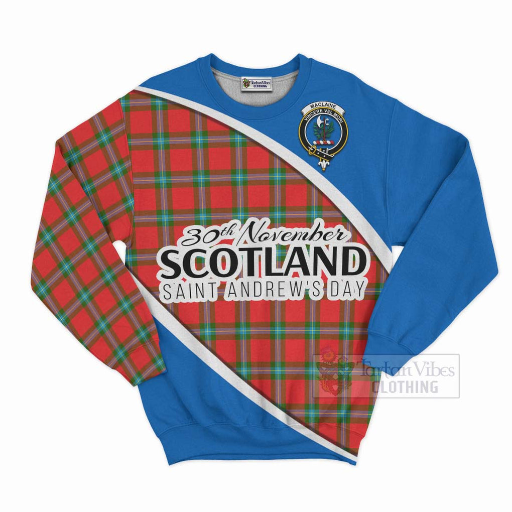 Tartan Vibes Clothing MacLaine (McLaine) Family Crest Tartan Sweatshirt Celebrate Saint Andrew's Day in Style