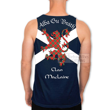 MacLaine (McLaine) Tartan Lion Rampant Men's Tank Top  Proudly Display Your Heritage with Alba Gu Brath and Clan Name