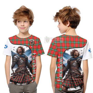 MacLaine (McLaine) Crest Tartan Kid T-Shirt Inspired by the Freedom of Scottish Warrior