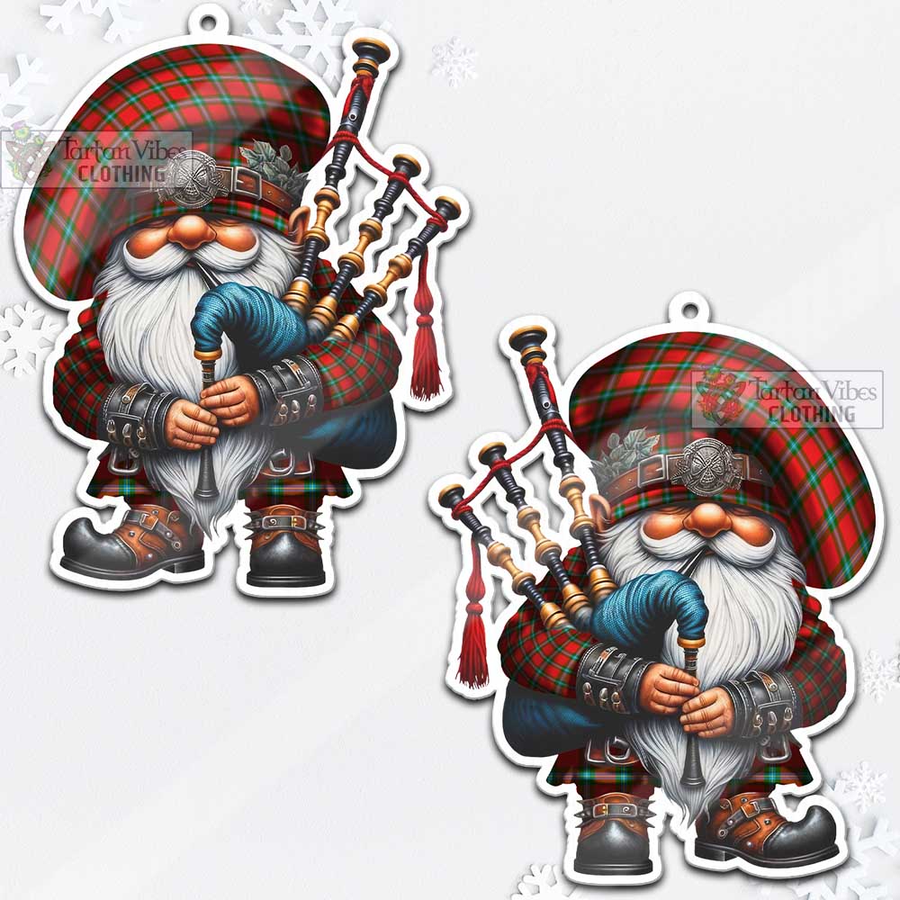 Tartan Vibes Clothing MacLaine (McLaine) Tartan Badpiper Gnome Christmas Ornament