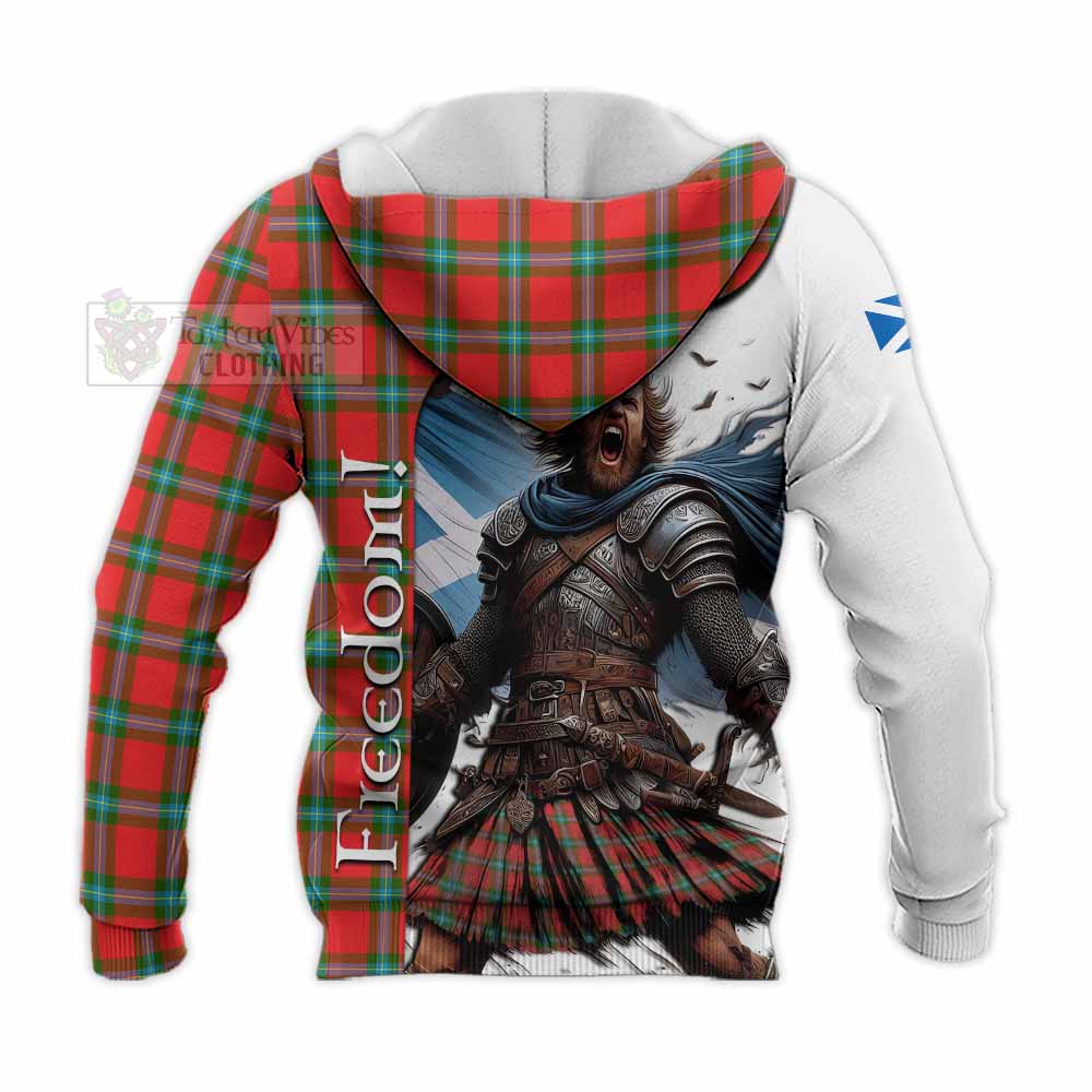 Tartan Vibes Clothing MacLaine (McLaine) Crest Tartan Knitted Hoodie Inspired by the Freedom of Scottish Warrior