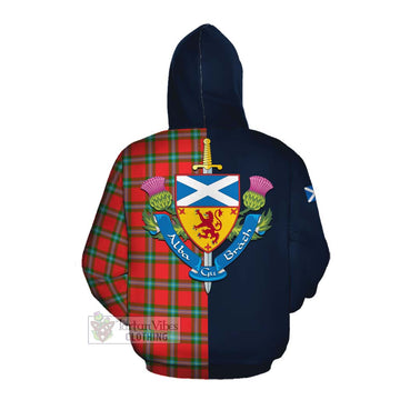 MacLaine (McLaine) Tartan Cotton Hoodie Alba with Scottish Lion Royal Arm Half Style