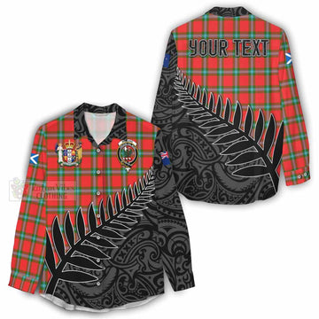 MacLaine (McLaine) Crest Tartan Women's Casual Shirt with New Zealand Silver Fern Half Style