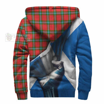 MacLaine (McLaine) Tartan Sherpa Hoodie with Family Crest Scotland Patriotic Style