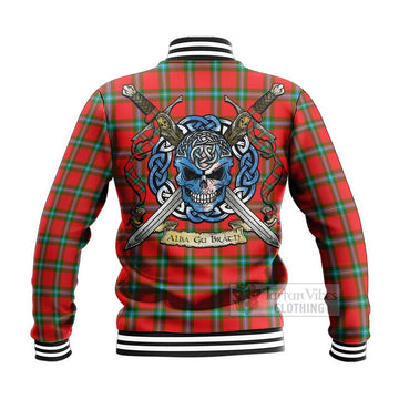 MacLaine (McLaine) Tartan Baseball Jacket with Family Crest Celtic Skull Style