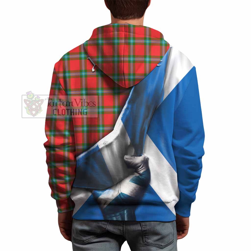 Tartan Vibes Clothing MacLaine (McLaine) Tartan Hoodie with Family Crest Scotland Patriotic Style