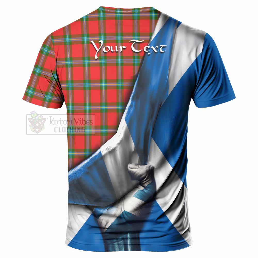 Tartan Vibes Clothing MacLaine (McLaine) Tartan T-Shirt with Family Crest Scotland Patriotic Style