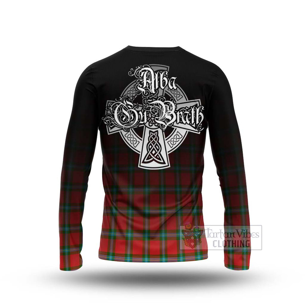 Tartan Vibes Clothing MacLaine (McLaine) Tartan Long Sleeve T-Shirt Featuring Alba Gu Brath Family Crest Celtic Inspired