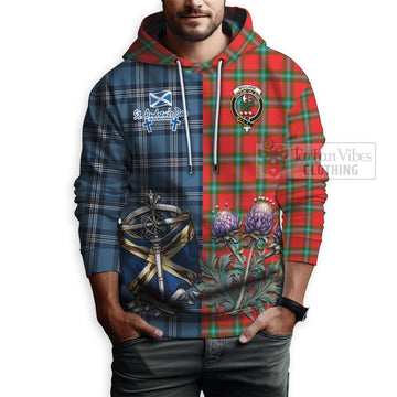 MacLaine (McLaine) Tartan Hoodie Happy St. Andrew's Day Half Tartan Style